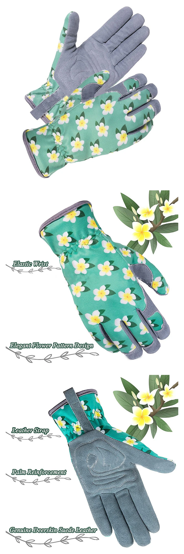 Best Garden Tools Gardening Gloves for Women Flexible Breathable Thorn Proof Gardening Gloves for Yard